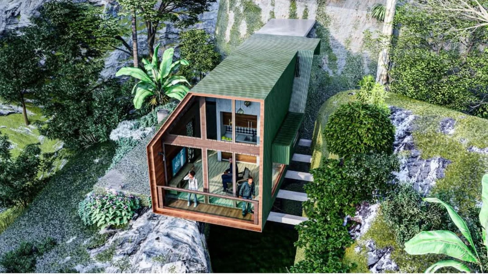 3D Model of Rock Chalets at Niwithigala (2)